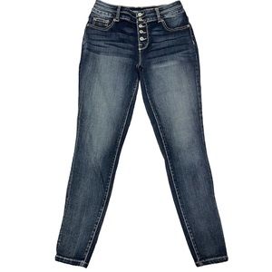 Maurices High Rise Button Fly Denim Jeggings Size Medium
